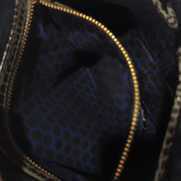 Rebecca Minkoff MAC Crocodile Embossed Black Leather Messenger Crossbody - Picture 7 of 16